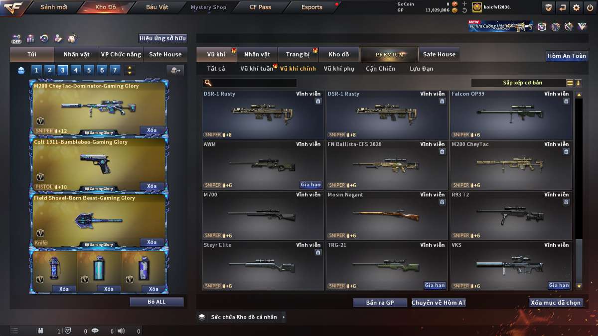 shop acc cf uy tin gia re